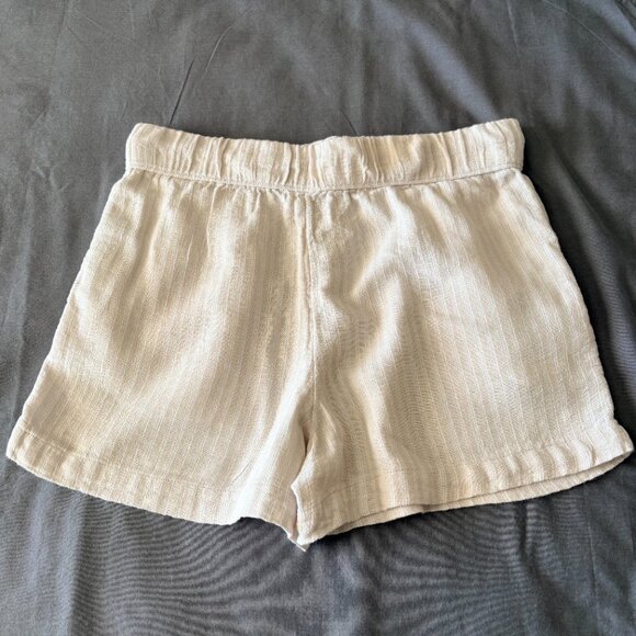 ✨ COASTAL BREEZE! Time and Tru Beige Striped Linen Blend Shorts – Medium (8-10) - Picture 2 of 4